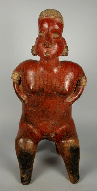 A Nayarit seated female figure